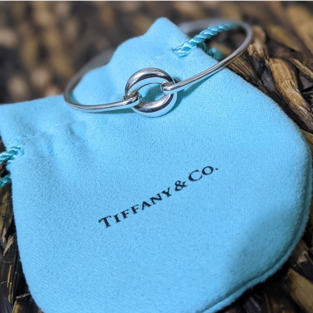 Tiffany&Co. Elsa Peretti Sterling Silver Sevillana Bangle pouch,box,bag,card,bow